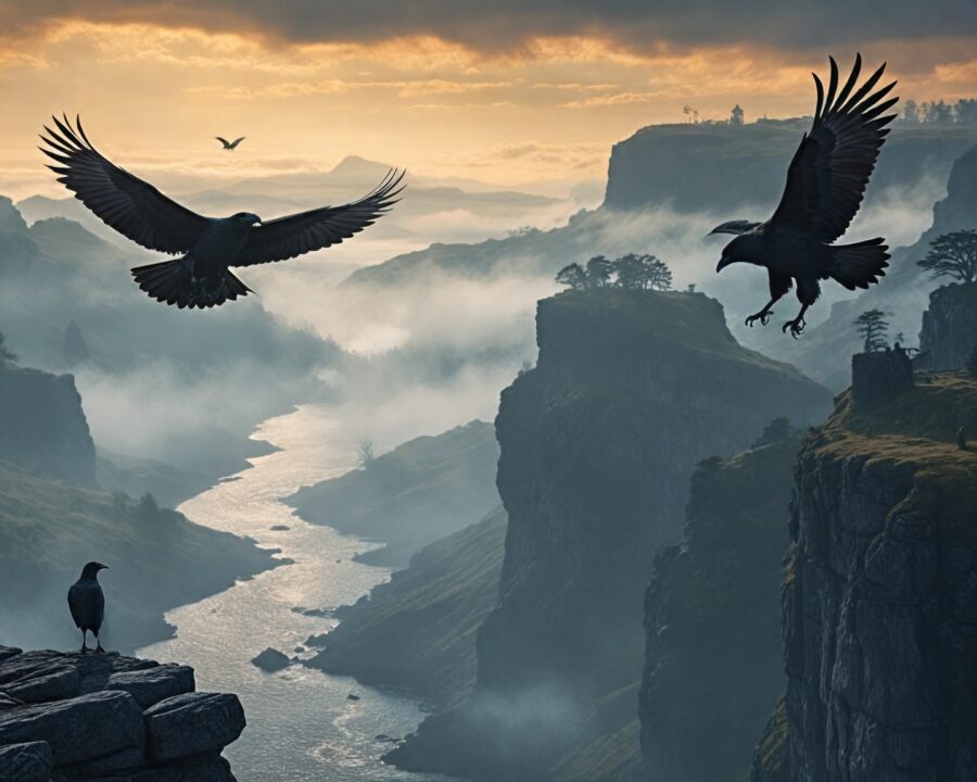A importância dos corvos de Odin, Huginn e Muninn na mitologia nórdica