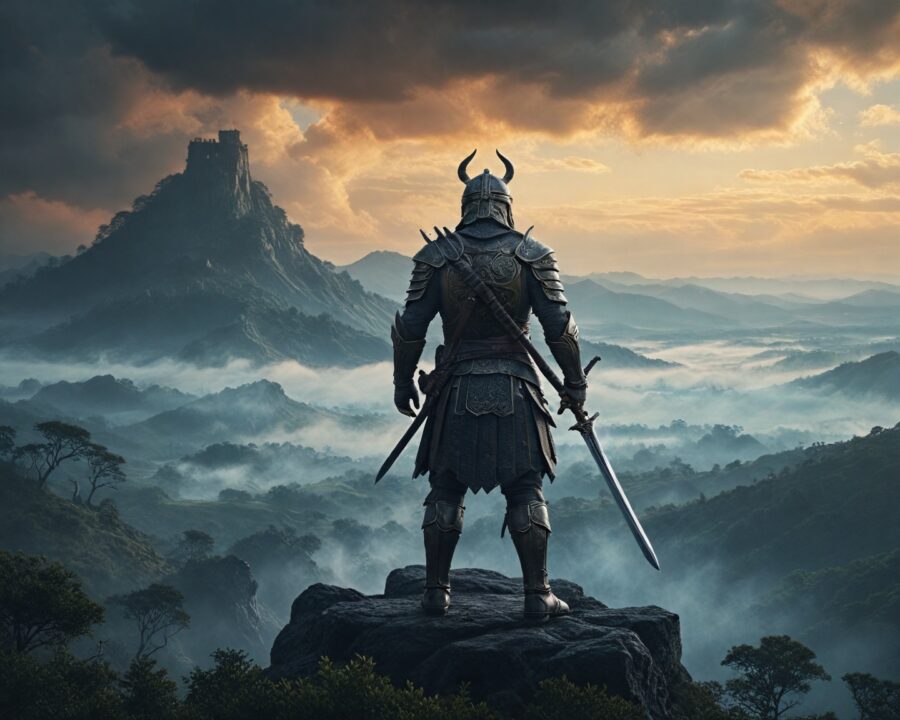 Lendas sobre guerreiros míticos e suas armas sagradas