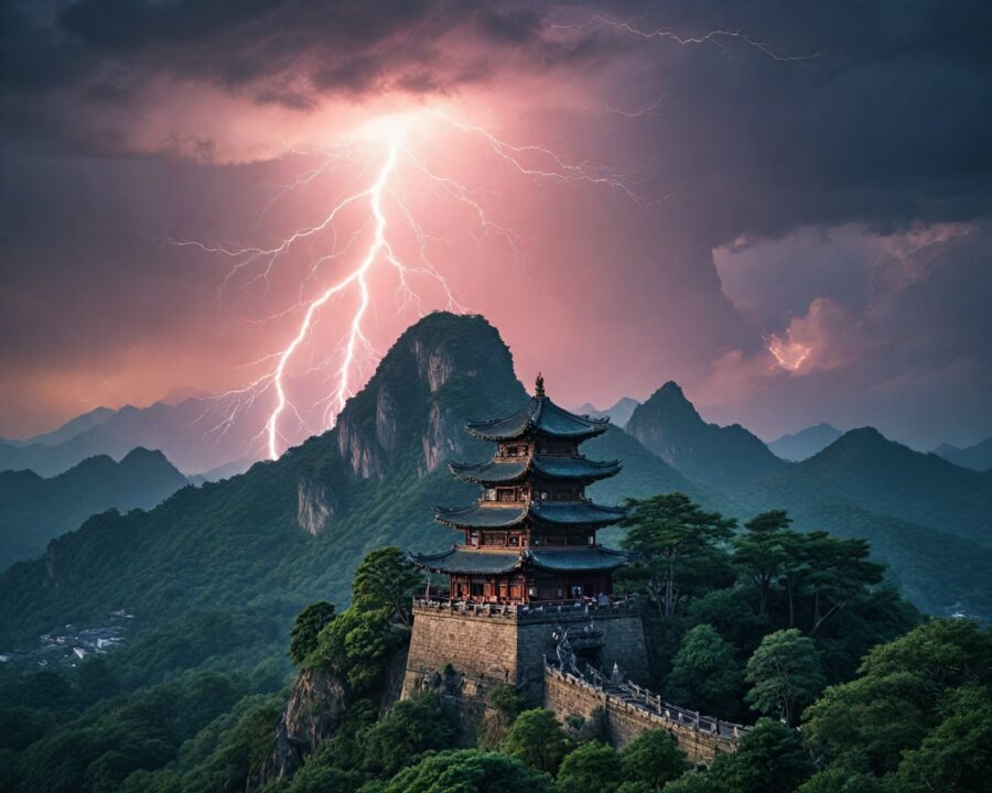 Como os deuses punem a desobediência humana na mitologia chinesa