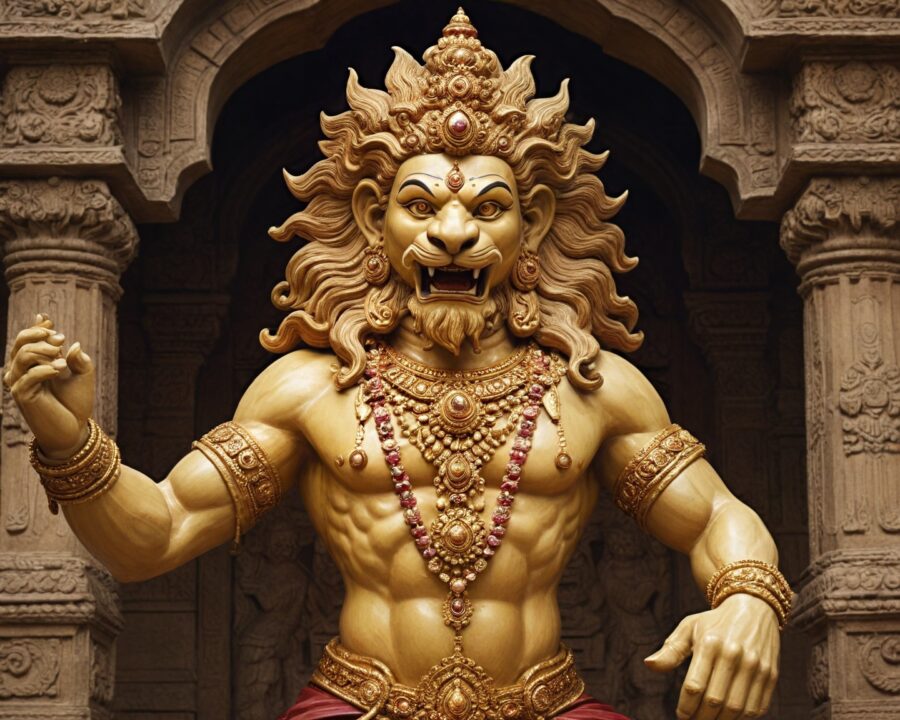 A história de Prahlada e a encarnação de Vishnu como Narasimha
