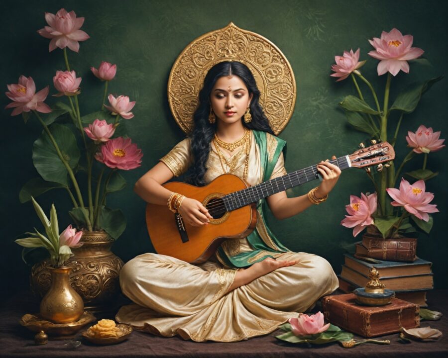 A importância de Saraswati na sabedoria e nas artes