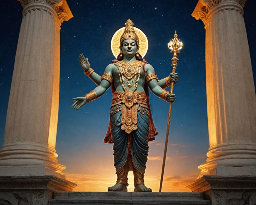 A lenda de Vishnu como Vamana e a conquista dos mundos