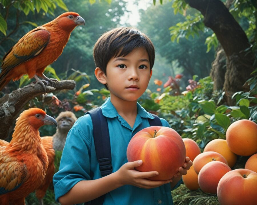 A lenda de Momotaro: o menino do pêssego e suas façanhas