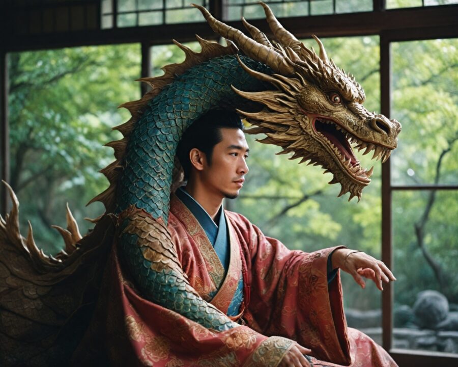 A relação entre dragões e imperadores japoneses nas lendas