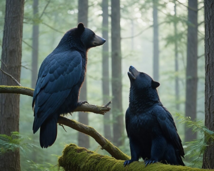 O simbolismo dos animais totêmicos: urso e corvo