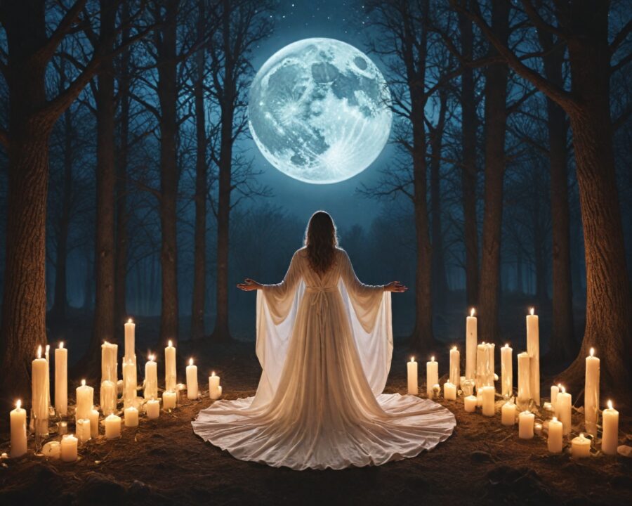 A simbologia do símbolo da lua tripla na wicca