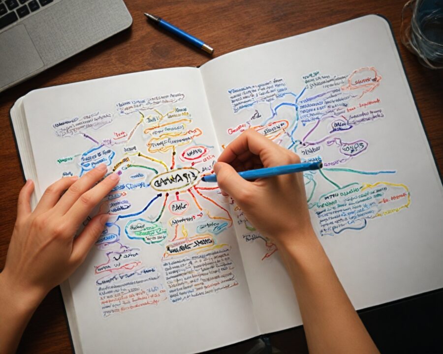 como criar mapas mentais eficientes e criativos para estudos