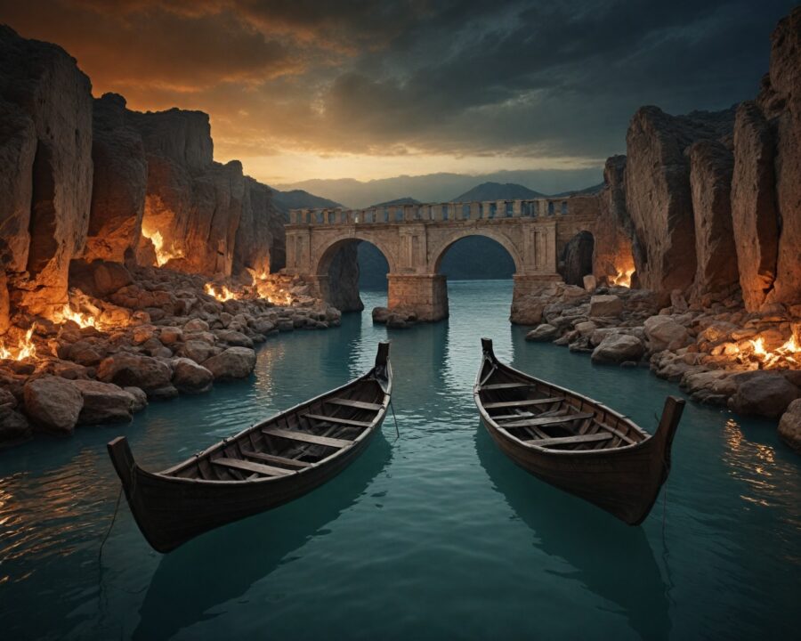 Comparação entre o submundo grego e infernos culturais