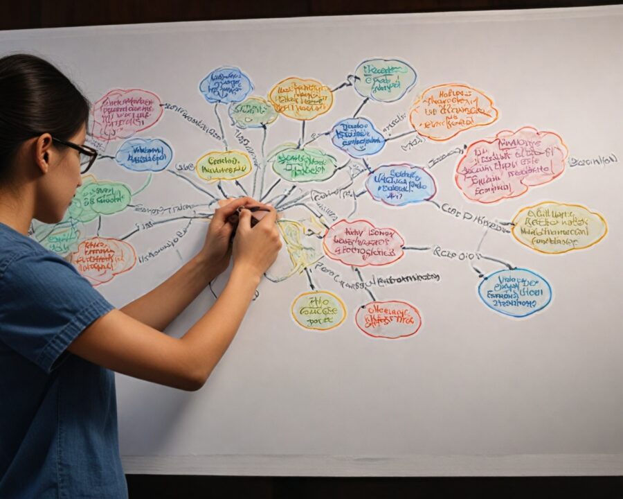 como criar mapas mentais criativos e eficientes para estudos