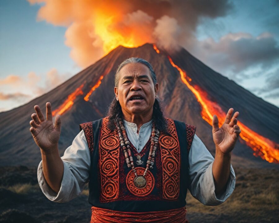Como a mitologia maori explica a formação dos vulcões